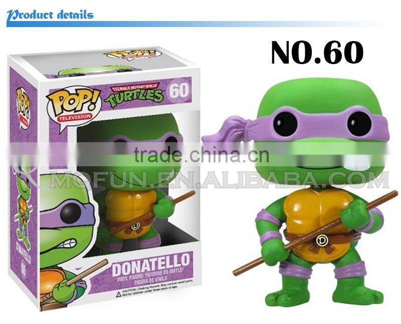 Mini Qute Funko Pop 4 styles Amine Ninja Turtle Leonardo super hero action figures cartoon models educational toy