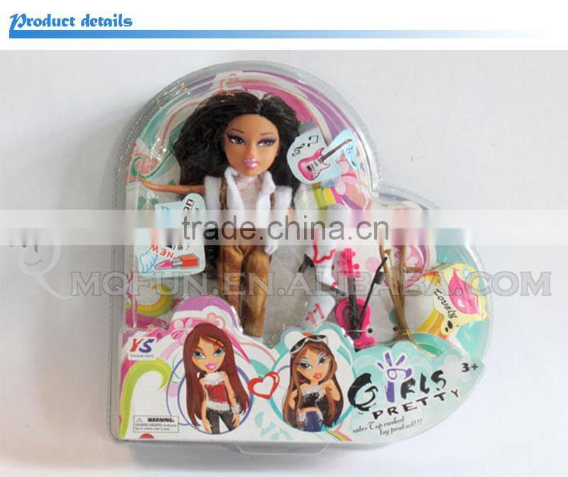 Mini Qute 30 cm kawaii big eyes beautiful America Latex kid fashion Plastic doll educational toy with accessories NO.YS2011-5B