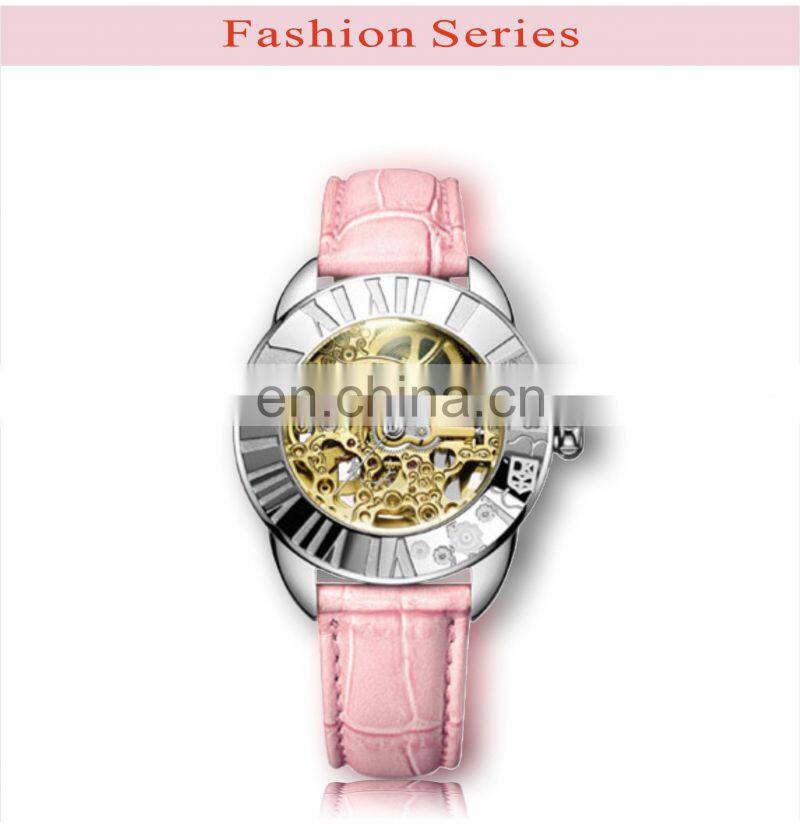 Designer Popular Brands Watches Lady Leather Bands White Wristwatches Women Skeleton Watch Luxury