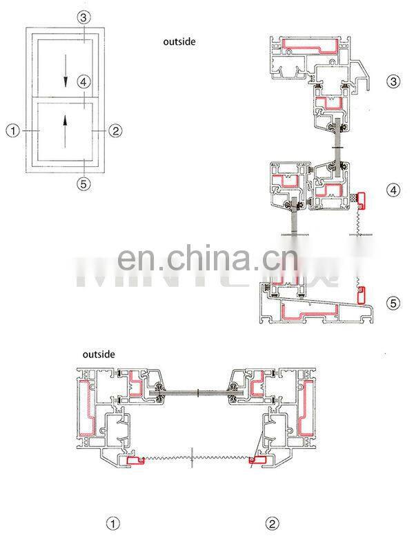 American style vinyl bay windows/radius design American vinyl window