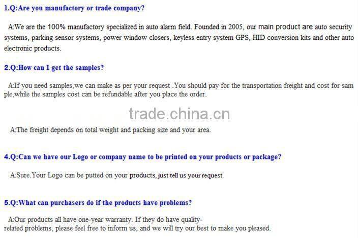 Top Quality Milano Trunk release output positive or negative optional EG-188F keyless entry system installation