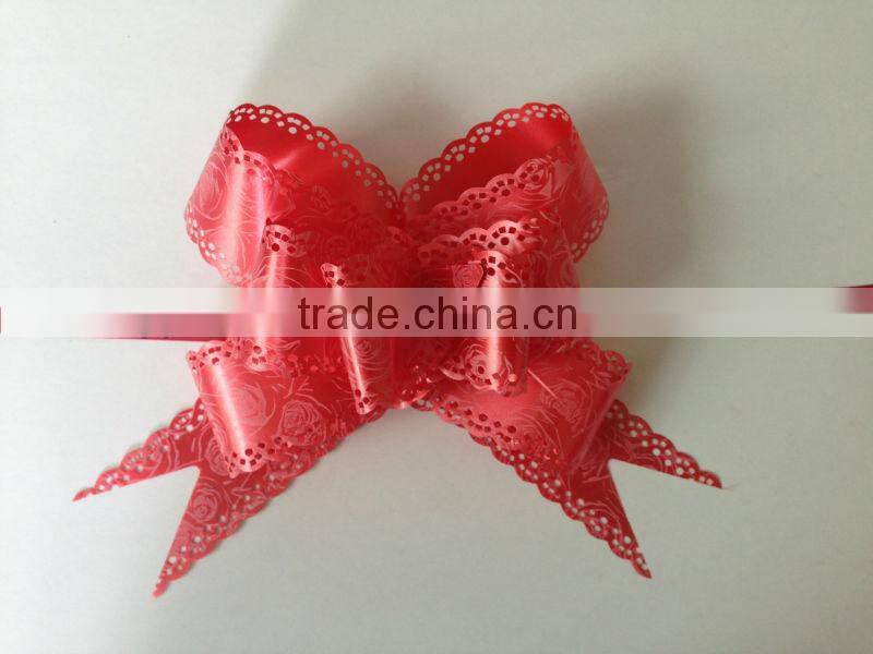 Organza Ribbon Bowknot, gift box wrapping with butterfly ribbon pull bow