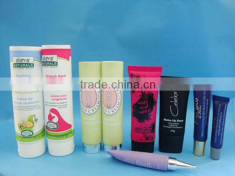 green plastic airless tube packaging cosmetics tubes with flip top cap, 50g cosmetic packaging tube for faical mask
