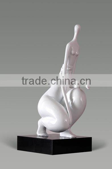 Nude Female Bronze Sculpture Squat woman Modern Bronze Sculpture Urban Statue