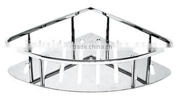 Stainless steel bath corner shelf, stainless steel single tier corner rack, 725