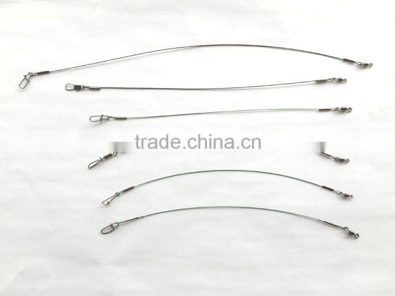 Rolling Swivel with snap and wire leader fishing tackle