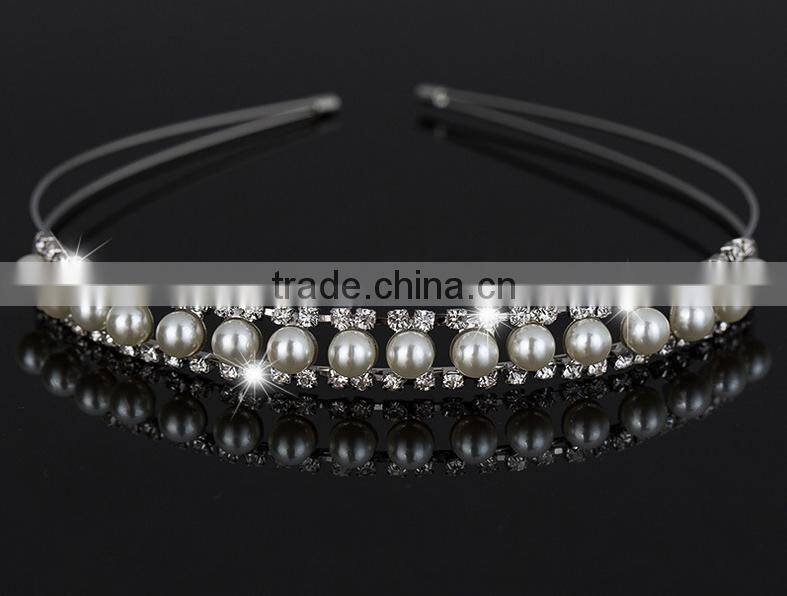 The newest Korea style pearl hair band with diamond boutique hair accessories wholesale