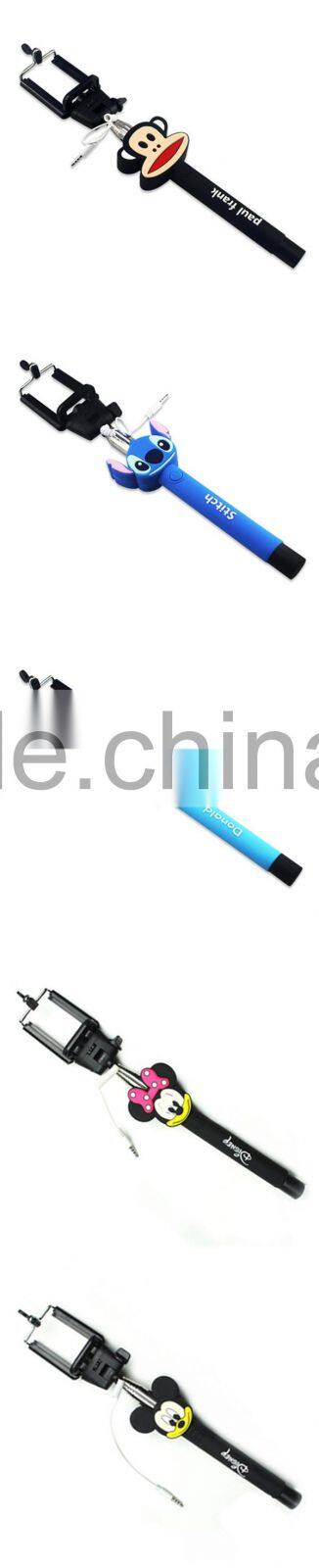 Fashion selfie stick wired with low price