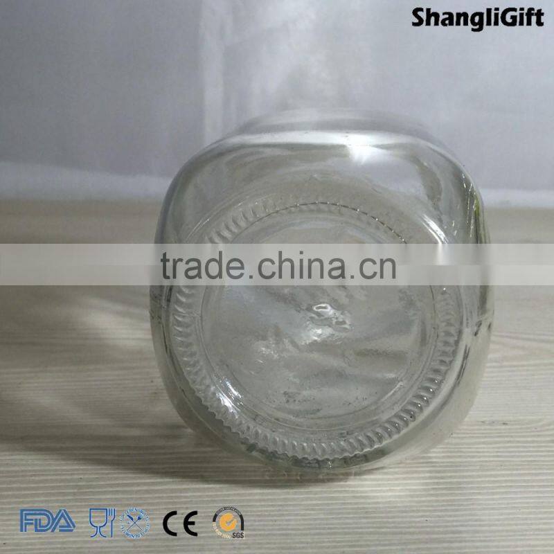 450ml Clear Square Glass Storage Jar/glass Mason Jar