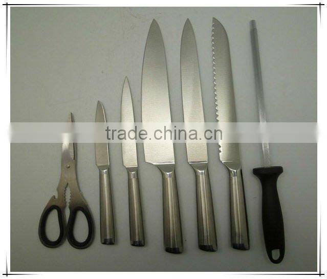 8pcs stainless steel hollow handle good quality kitchen knife