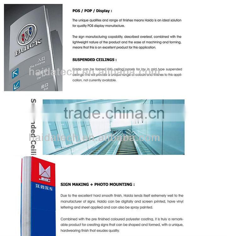 European standard interior wall decorative aluminum composite panel manufacturer