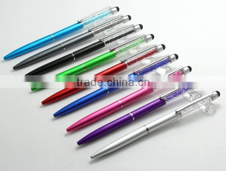 Promotional gift item crystal ballpoint pen with key chain