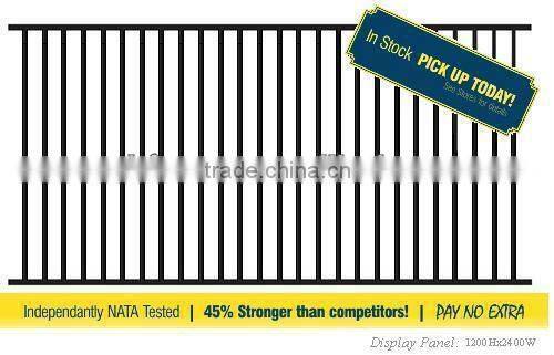 Arched spear top fence for swimming pool security