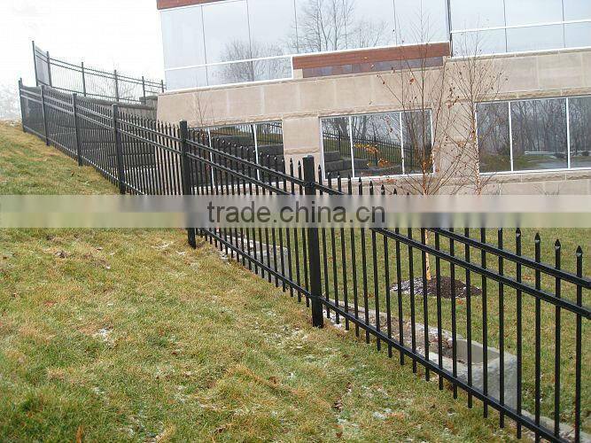 High quality galvanised tubular metal fencing