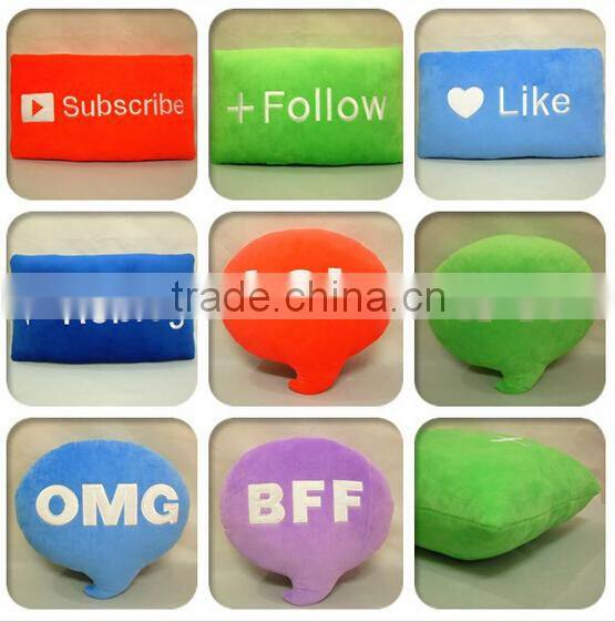 Free Sample For New design BFF WTF LOL OMG Plush Character Pillows Emoji Pillow