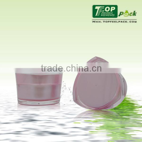 30g 50g Luxury Triangle Colorful Plastic Cosmetic Jar with Screw Lid