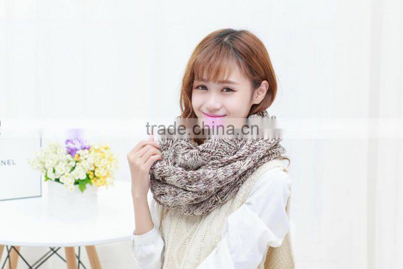 New Style Winter Men Women Fashion Colorful Infinity Acrylic Knit Hood Scarf