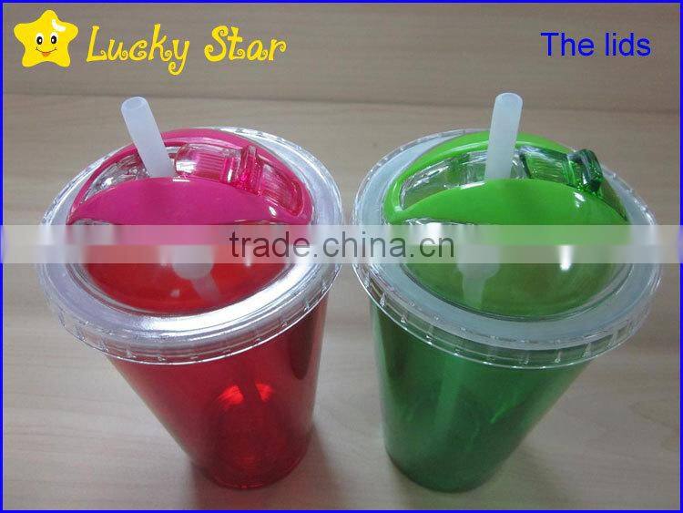 BPA free AS tumblers cups with slide lids and silicone straw FDA standard