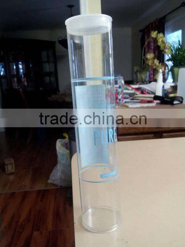 clear retail tubes with hanging cap