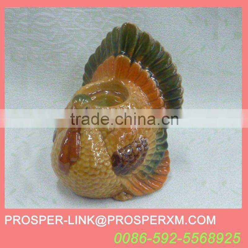 Harvest ceramic turkey decoration