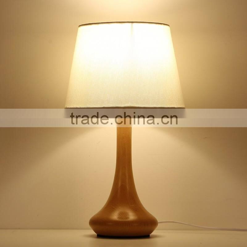 Modern Fabric Shade Wood Table Lamp LED Wood table lamp JK-879-18 LED Wood table Light
