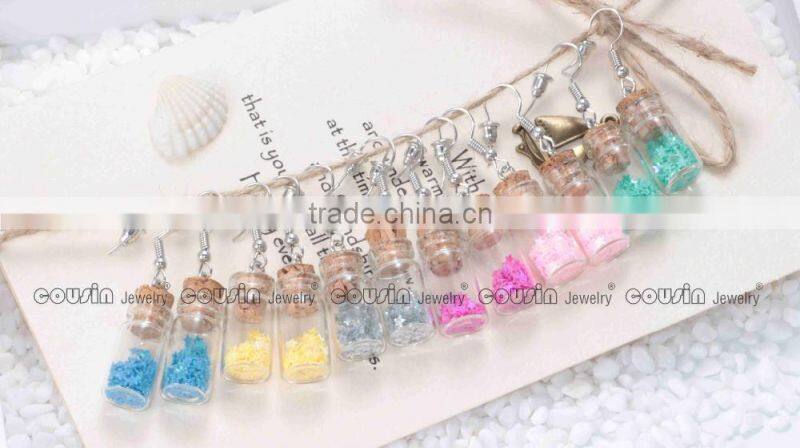 Earring & Eardrop Drifting Bottle Themed Eardrop ES0077c Cousin Jewelry