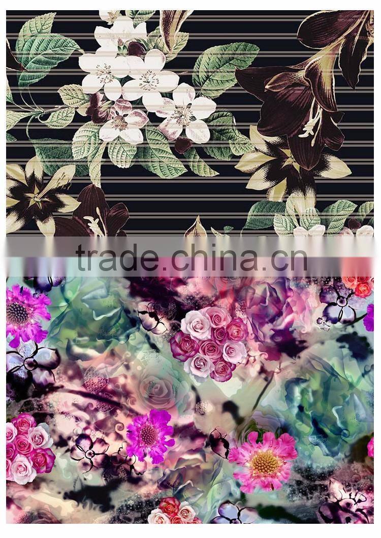 Digital print viscose fabric / rayon fabric price