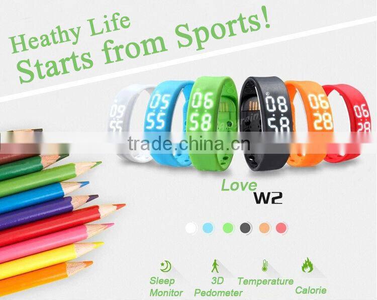 6 Color Smart Sports Bracelet original Fitbit flex health records pedometer step counter thermometer wireless