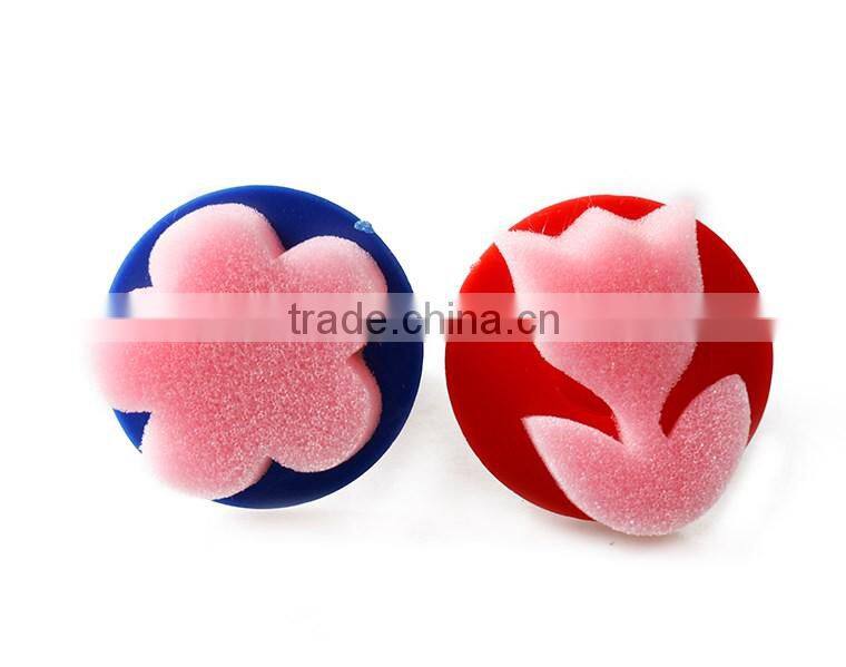 8 pcs/set Hot sale DIY Plastic Handle Cute Sponge Brush For Kids