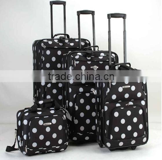 closeout stock stocklot overstock 3pcs 4pcs printed upright trolley luggage set