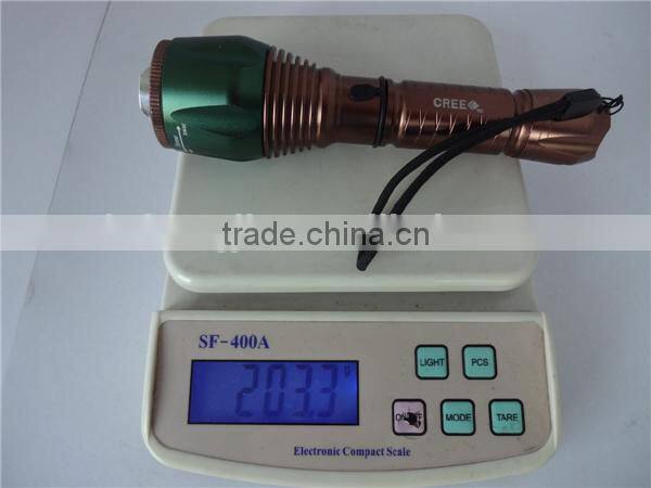 best R3 250 LM rotating zooming multiple mode rechargeable led flashlight