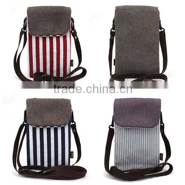 Popular fashion ladies cotton mobil phone bags