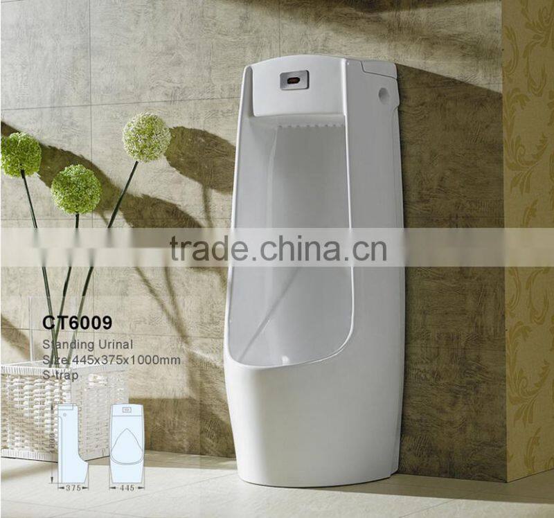 Floor standing ceramic bathroom sensor urinal