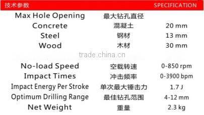 KB-2001SRE 500W ROTARY HAMMER
