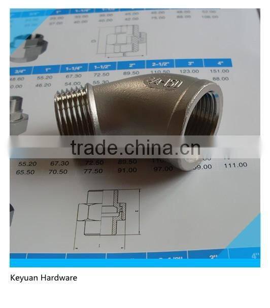 90DEG CNC Machined Cast Threaded Elbow Fitting Male to Female