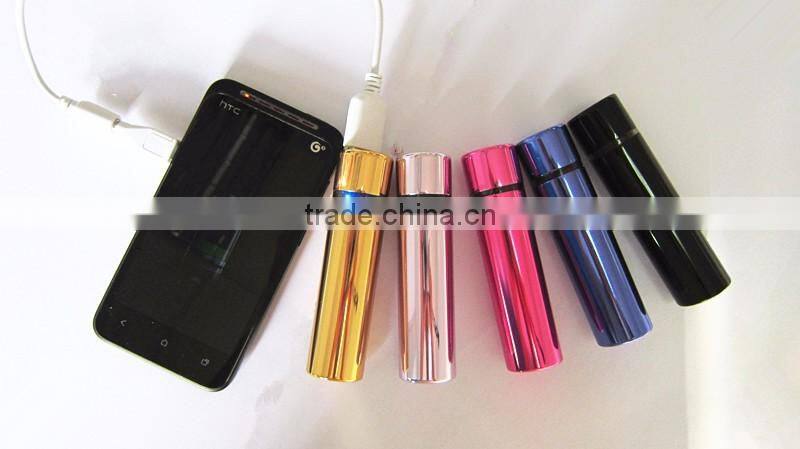 lovely portable mini mobile power bank Low Price Dazzle colour series 2600mah power bank