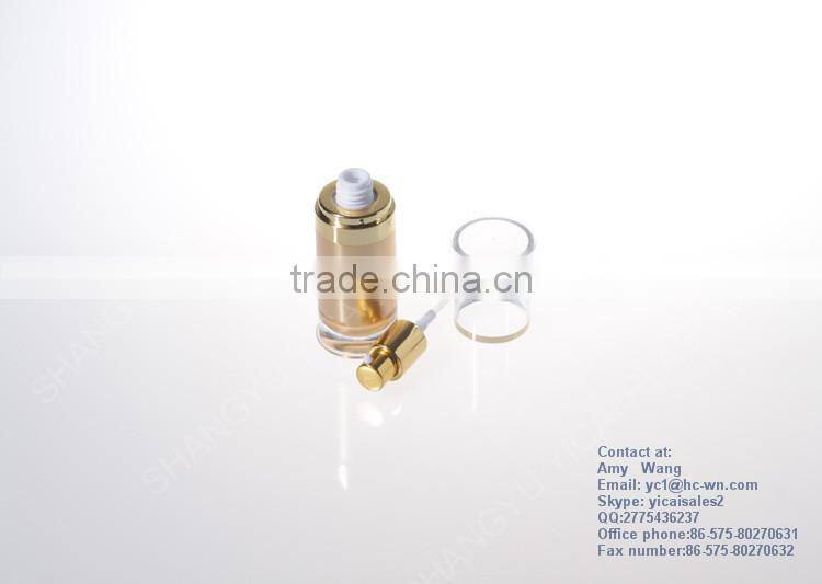 Round Acrylic Cosmetic Plastic Bottle Retail 50ml Cosmetic Lotion Bottle