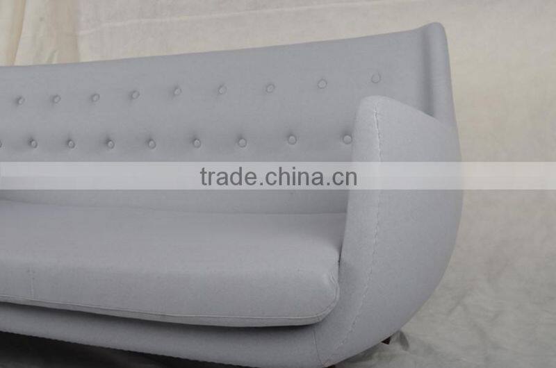 fashionable design three seater fiberglass poet sofa