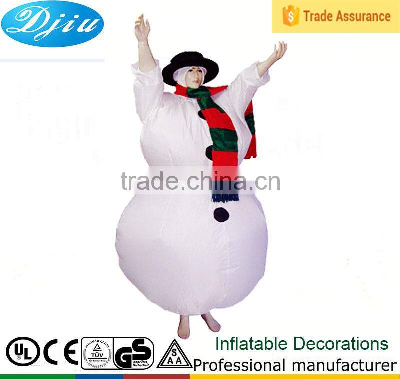 DJ-CO-137 inflatable christmas snowman mascot costume for adult box mod