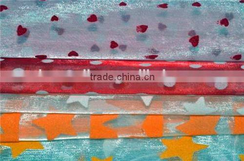 Flocking Organza Fabric for Curtain