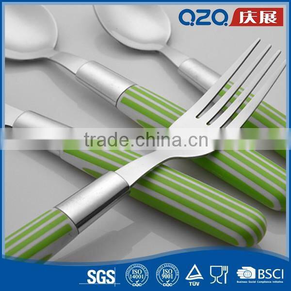 Durable plastic handle hot sale chinese stainless cutlery