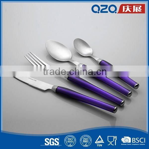 High-performance polish purple high quality korean cutlery style