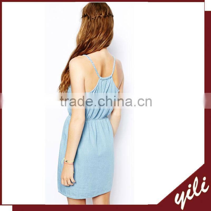 New fashion casual jeans lady dress design photo 2014 China supplier