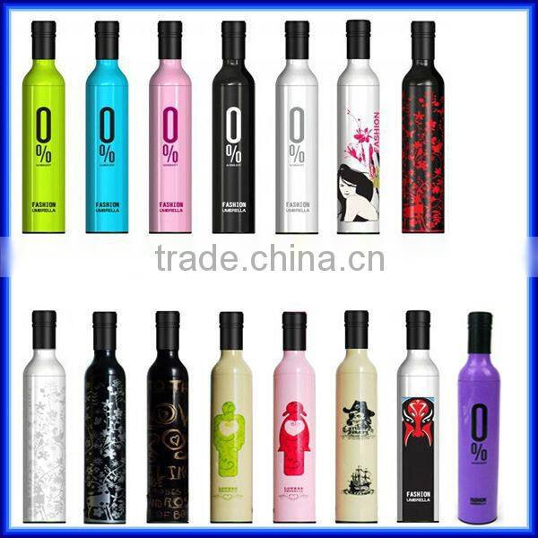 Promotional Gift wine bottle rain umbrella/uv protection wine bottle rain umbrella/ Cutom advertising wine bottle rain umbrella