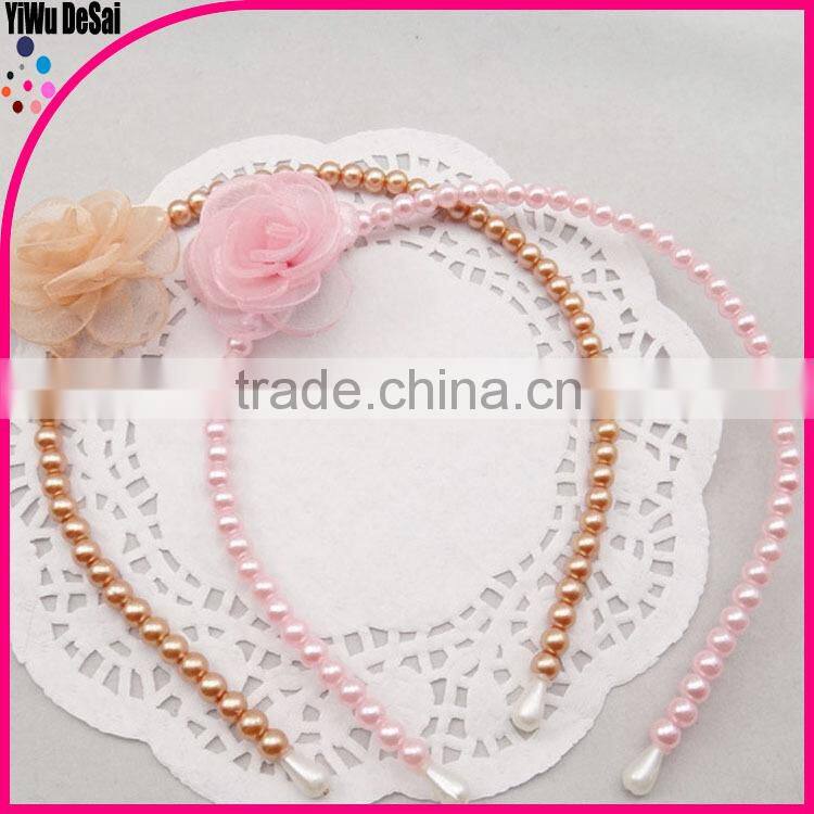 Fashion Rose Flower Headbands for Girls Pearls Headbands