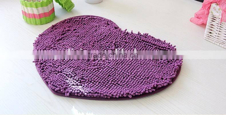 Chenille non slip bath mat
