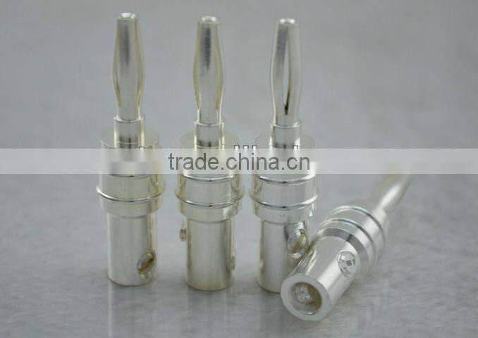 Audiocrast Pure Silver Plated Banana Plug Speaker Cable Wire Connector