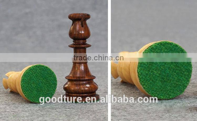 Luxury Fine Skilled Wooden Chess Set With King Height 9.7cm
