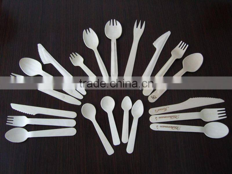 wooden disposable cutlery