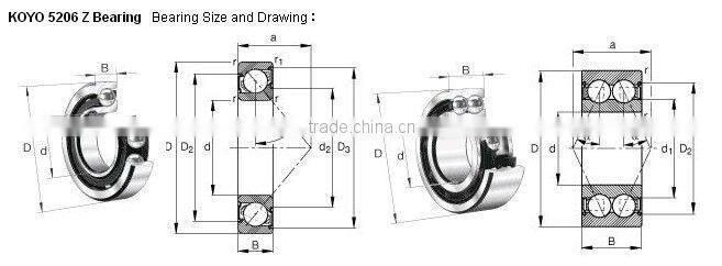 Factory NSK 5207 5307 angular contact ball bearing